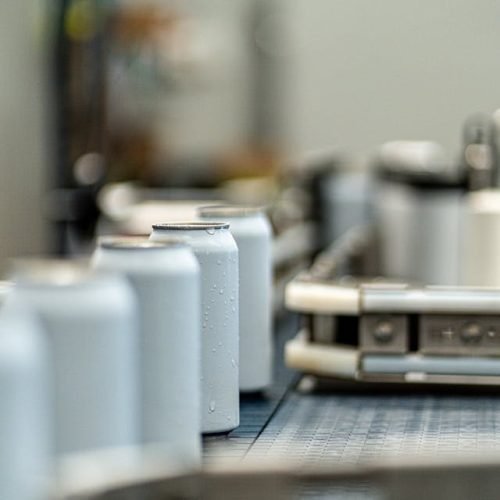 Bottles on a conveyor belt